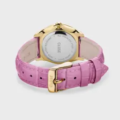 CW11213 back Ρολόι Cluse Féroce Petite Leather Croco Pink Gold Colour CW11213 watchbox.gr