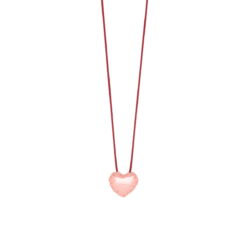 Κολιέ heart balloon από ασήμι 925 με rose νανοκεραμική βαφή 02 551Ν