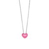 Κολιέ heart balloon από ασήμι 925 με magenta νανοκεραμική βαφή 02 551Ν
