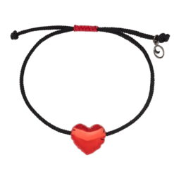 Βραχιόλι heart balloon από ασήμι 925 καρδιά με κόκκινη νανοκεραμική βαφή 03 551Ν