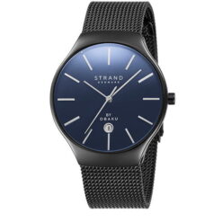 Ρολόι Strand by Obaku Blue, Black Mesh Bracelet S701GDBLMB
