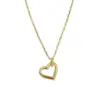 sincerely gold plated necklace with heart silhouette conv Κολιέ Victoria Cruz από ασήμι 925 με καρδιά A4752DG watchbox.gr
