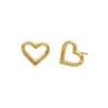 sincerely gold plated stud earrings with heart silhouette conv Σκουλαρίκια Victoria Cruz από ασήμι 925 καρδιές A4753-DT watchbox.gr