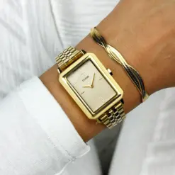 Alternative view of Ρολόι Cluse Fluette All Steel, Sand Texture Gold CW15111