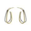 Σκουλαρίκια Victoria Cruz από ασήμι 925 A4821-BT 1 copenhagen bicolor elongated shape double hoop medium earrings conv Σκουλαρίκια Victoria Cruz από ασήμι 925 A4821-BT watchbox.gr