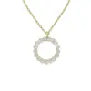 Κολιέ Victoria Cruz από ασήμι 925 με A4473-07DG 2 halo gold plated short necklace with white in circle shape conv Κολιέ Victoria Cruz από ασήμι 925 με A4473-07DG watchbox.gr