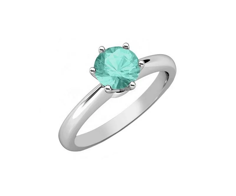 Γυναικείο δαχτυλίδι Brizzling με μπλε πέτρα Moissanite -BMR004 3 Γυναικείο δαχτυλίδι Brizzling με μπλε πέτρα Moissanite -BMR004