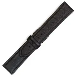 Δερμάτινο λουράκι XL WATCHBOX μαύρο 12mm - 28mm