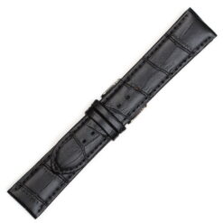 Δερμάτινο λουράκι κροκό XL WATCHBOX μαύρο 16mm - 24mm