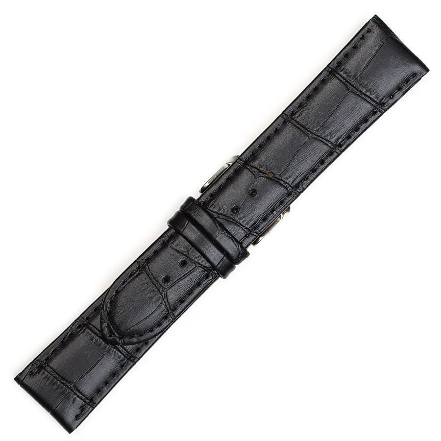 Δερμάτινο λουράκι κροκό XL WATCHBOX μαύρο 16mm - 24mm 3 Δερμάτινο λουράκι κροκό XL WATCHBOX μαύρο 16mm - 24mm