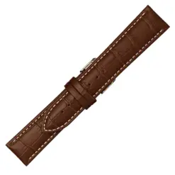Δερμάτινο λουράκι κροκό WATCHBOX καφέ 18mm - 24mm