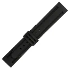 Σιλικόνης λουράκι Watchbox μαύρο 20mm