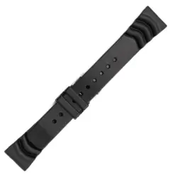 Πλαστικό λουράκι PVC Watchbox μαύρο 20mm