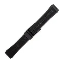 Πλαστικό λουράκι PVC Watchbox μαύρο 18mm