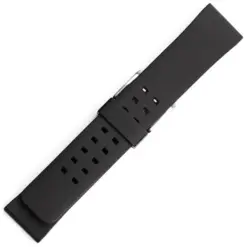 Πλαστικό λουράκι PU watchbox μαύρο 24mm