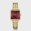 Ρολόι Cluse La Tétragone Steel Dark Cherry, Gold Colour CW10312 1 CW10312 frontal Ρολόι Cluse La Tétragone Steel Dark Cherry, Gold Colour CW10312 watchbox.gr