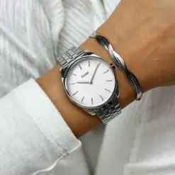 Alternative view of Ρολόι Cluse Féroce Petite Steel, Silver Linen, Silver Colour CW11219