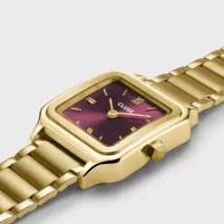 CW11812 detail Ρολόι Cluse Gracieuse Petite Steel, Dark Cherry, Gold Colour CW11812 watchbox.gr