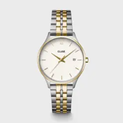 Ρολόι Cluse Minuit Date Steel Coconut Milk, Bicolor CW14302