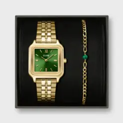 Ρολόι Cluse Ρολόι Gift Box Gracieuse Watch Steel Forest Green & Malachite Bracelet CG11901