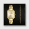 Ρολόι Cluse Gift Box La Tétragone Full Gold Steel Watch & Curb Chain Bracelet CG10324 2 2024 ecom website PDP images giftbox images FW242 Ρολόι Cluse Gift Box La Tétragone Full Gold Steel Watch & Curb Chain Bracelet CG10324 watchbox.gr