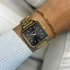 Ρολόι Cluse Gift Box La Tétragone Black Steel Watch & Paperclip Chain Bracelet CG10325 7 CG10325 SQ Ρολόι Cluse Gift Box La Tétragone Black Steel Watch & Paperclip Chain Bracelet CG10325 watchbox.gr
