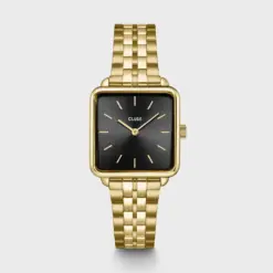 Ρολόι Cluse Gift Box La Tétragone Black Steel Watch & Paperclip Chain Bracelet CG10325 8 CG10325 frontal Ρολόι Cluse Gift Box La Tétragone Black Steel Watch & Paperclip Chain Bracelet CG10325 watchbox.gr