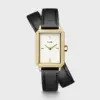 Ρολόι Cluse Fluette Double Leather Black Gold Colour CW11513 1 CW11513 frontal Ρολόι Cluse Fluette Double Leather Black Gold Colour CW11513 watchbox.gr