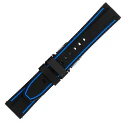 Σιλικόνης λουράκι Watchbox μαύρο - μπλε