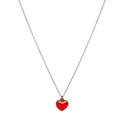 Κολιέ heart balloon από ασήμι 925 κόκκινη νανοκεραμική βαφή Ο2 550Κ