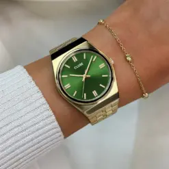 Alternative view of Ρολόι Cluse Retro 70's Steel, Forest Green, Gold Colour CW35105