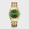 CW35105 frontal Ρολόι Cluse Retro 70's Steel, Forest Green, Gold Colour CW35105 watchbox.gr