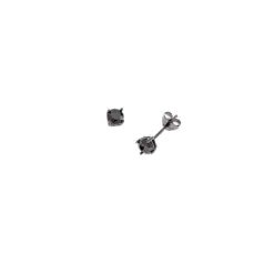 Σκουλαρίκια καρφωτά από ασήμι 925 4mm SSR3899-2BK