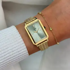 Ρολόι Cluse Fluette All Steel, Sage Green, Gold Colour 8 CW11514 CB13373 SQ Ρολόι Cluse Fluette All Steel, Sage Green, Gold Colour watchbox.gr