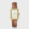 Ρολόι Cluse Fluette Leather Nutshell, Sand Texture White, Gold Colour CW11515 1 CW11515 frontal Ρολόι Cluse Fluette Leather Nutshell, Sand Texture White, Gold Colour CW11515 watchbox.gr