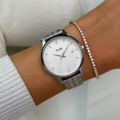 Alternative view of Ρολόι Cluse Minuit Date Steel, Full Silver Colour CW14303