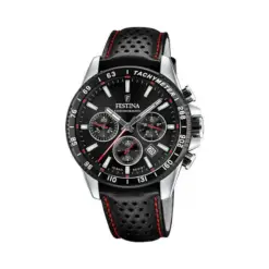 Festina Ανδρικό Ρολόι Χρονογράφος με δερμάτινο λουράκι F20561/4