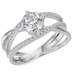 Γυναικείο δαχτυλίδι Brizzling με πέτρες Moissanite -BMR089