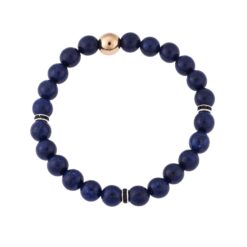 Ανδρικό βραχιόλι με ημιπολύτιμες πέτρες lapis lazuli SSD4896GLB