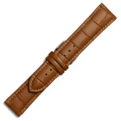 Δερμάτινο λουράκι κροκό WATCHBOX καφέ ανοιχτό 18mm - 24mm