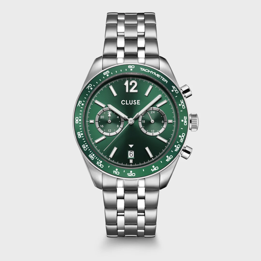 Ρολόι Cluse Aravis Dual Timer Steel, Green, Silver Colour CW25602 3 Ρολόι Cluse Aravis Dual Timer Steel, Green, Silver Colour CW25602