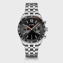 Ρολόι Cluse Aravis Dual Timer Steel, Black, Silver Colour CW25603