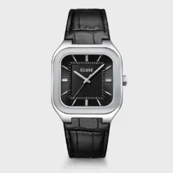 Ρολόι Cluse Quadrus Leather, Black, Silver Colour CW25703