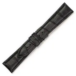 Δερμάτινο λουράκι κροκό WATCHBOX μαύρο 18mm - 26mm