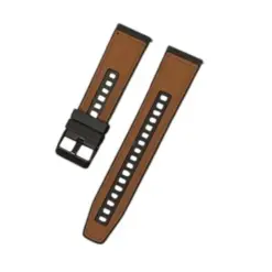 Σιλικόνης λουράκι Watchbox μαύρο - καφέ
