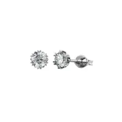 Γυναικεία καρφωτά σκουλαρίκια Brizzling με πέτρα Moissanite -BME009
