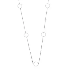 Alternative view of Κολιέ μακρύ από ασήμι 925 με κύκλους SSR4513SR