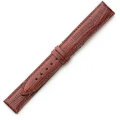 Δερμάτινο λουράκι κροκό WATCHBOX καφέ 16-18mm
