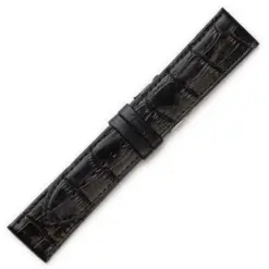Δερμάτινο λουράκι WATCHBOX μαύρο 24mm