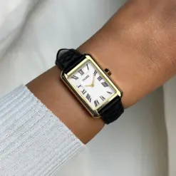 Ρολόι Cluse Belisenna Leather, Black Quilted, Gold Colour CW15005 8 CW15005 SQ Ρολόι Cluse Belisenna Leather, Black Quilted, Gold Colour CW15005 watchbox.gr